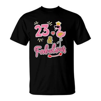 23 And Fabulous 23 Years Old Gift 23Rd Birthday T-Shirt - Seseable