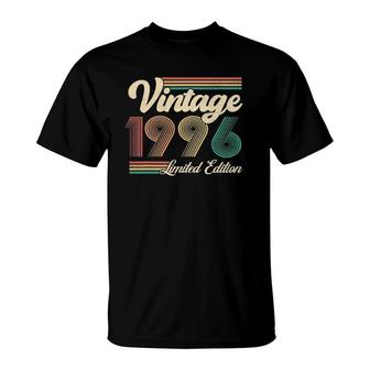 25 Years Old Gifts Born In 1996 Vintage 25Th Birthday Retro T-Shirt - Seseable