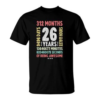 26Th Birthday 26 Years Old Vintage Retro - 26 Yr Old T-Shirt - Seseable