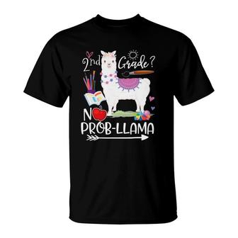 2Nd Grade No Prob Llama First Day Of School Teacher Student T-Shirt - Seseable