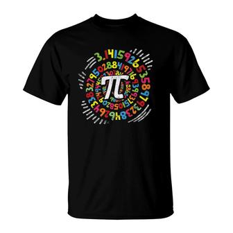 314 Pi Pop Art Spiral Math Science Geek Pi Day Stem Teacher T-Shirt | Mazezy