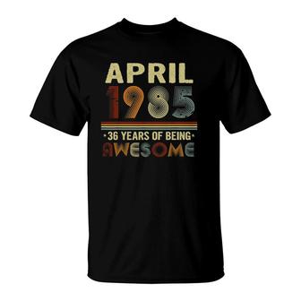 36 Years Of Being Awesome Funny 36 Years Old 36Th Birthday T-Shirt - Seseable