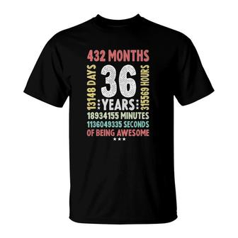36Th Birthday 36 Years Old Vintage Retro 36 Yrs Old T-Shirt - Seseable