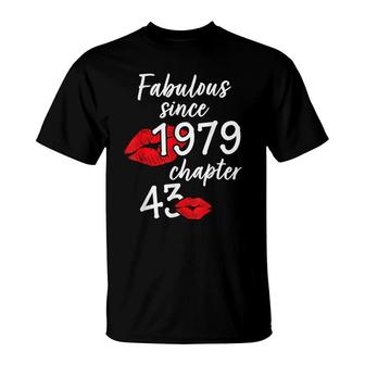 43 Years Old And Fabulous Since 1979 Chapter 43 T-shirt - Thegiftio UK