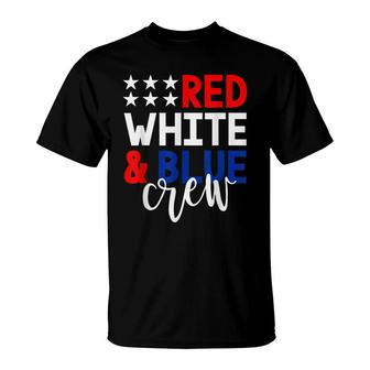 4Th Of July Red White Blue Crew T-Shirt - Seseable