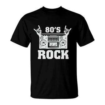 80S Rock Music Mixtape Lovers Funny Rock 80S 90S Style T-Shirt - Seseable