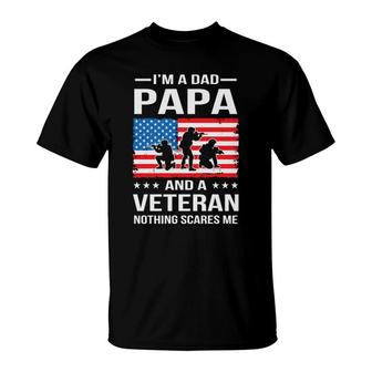 A Veteran 2022 Nothing Scares Me Great Gift Grandpa T-Shirt - Seseable