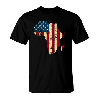 African American Usa Flag Patriotic 4Th Of July Juneteenth T-Shirt - Seseable