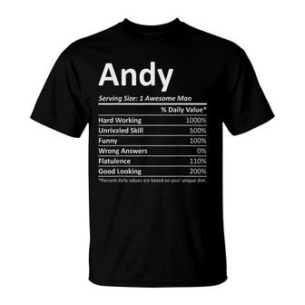 Andy Nutrition Funny Birthday Personalized Name Gift Idea T-Shirt - Seseable