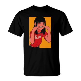 Anime Girl Lofi Aesthetic Retro 90S Japanese Waifu Kawaii T-Shirt - Seseable