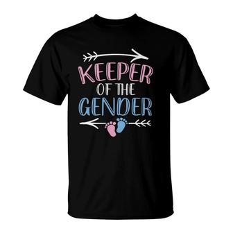 Announcement Keeper Of Gender Reveal Party Idea Baby Funny T-Shirt | Mazezy AU