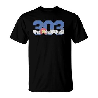 Area Code 303 Colorado T-Shirt | Mazezy