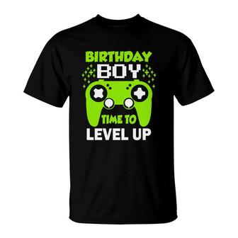 Artwork Boy Matching Video Gamer Time To Level Up T-Shirt - Seseable