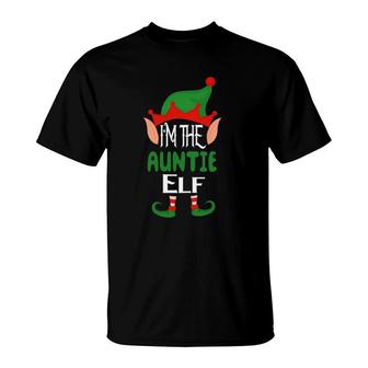 Auntie Elf Costume Funny Matching Group Family Christmas Pjs T-Shirt | Seseable UK