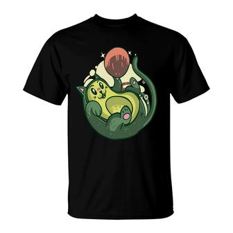 Avocado Funny Cat So Cute With Ball T-Shirt - Seseable