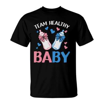 Baby Gender Reveal Party Gender Reveal Party Team Healthy Baby T-Shirt - Seseable