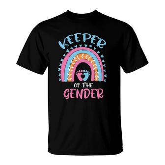 Baby Gender Reveal Party Keeper Of The Gender Gender Reveal T-Shirt - Seseable