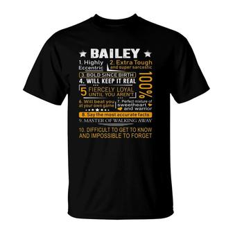 Bailey Name Gift Bailey Bailey Surname T-Shirt | Mazezy