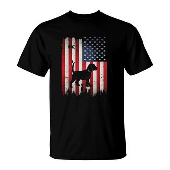 Beagle Dog Usa American Flag 4Th Of July Patriotic Gift T-Shirt - Seseable