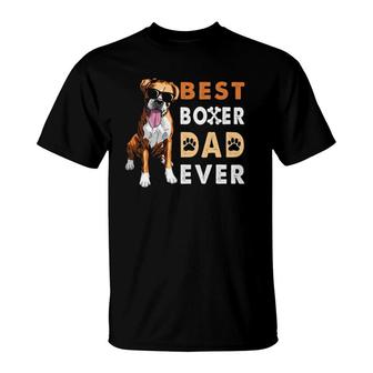 Best Boxer Dad Ever Funny Boxer Dog Dad Fathers Day Gift T-Shirt - Seseable