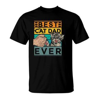 Best Cat Dad Ever Cat Dad Fathers Day Father Birthday Cat T-Shirt - Seseable