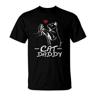 Best Cat Dad Ever Daddy Funny Cat Daddy Fathers Day Gift T-Shirt - Seseable