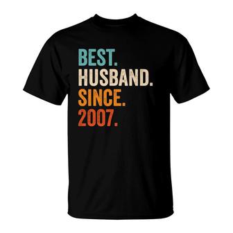 Best Husband Since 2007 15Th Wedding Anniversary 15 Years T-shirt - Thegiftio UK