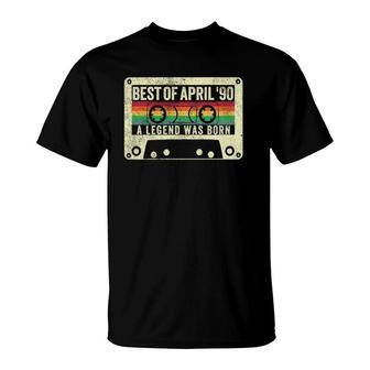 Best Of April 1990 31St Birthday Gift 31 Years Old Born T-Shirt - Seseable