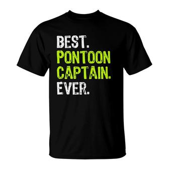 Best Pontoon Captain Ever Pontoon Boat Party T-Shirt | Mazezy