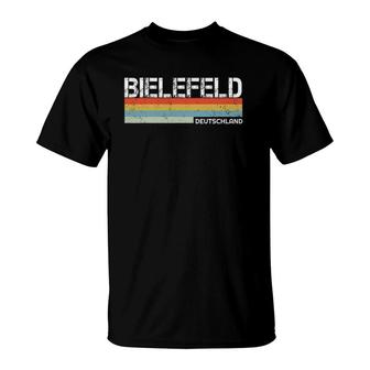 Bielefeld Deutschland Retro Vintage Stripes T-Shirt - Seseable