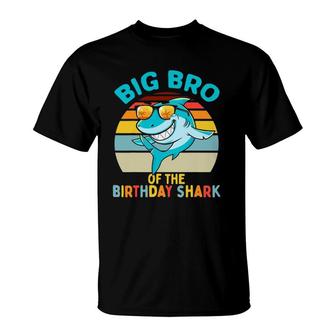 Big Bro Of The Shark Birthday Brother Matching Family T-Shirt | Mazezy