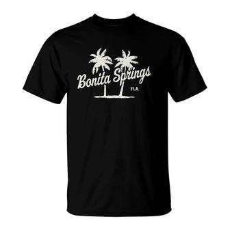 Bonita Springs Florida Vintage 70S Palm Trees Graphic T-Shirt | Mazezy