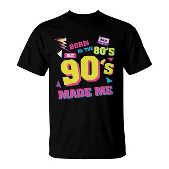 Born In The 80S But 90S Made Me Funny Vintage Style Mixtape T-Shirt - Seseable