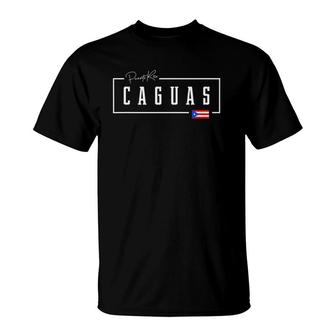 Caguas City State Puerto Rico Boricua Rican Country Flag T-Shirt | Mazezy