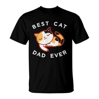 Calico Cat Dad Best Kitty Father Ever Gift T-Shirt - Seseable