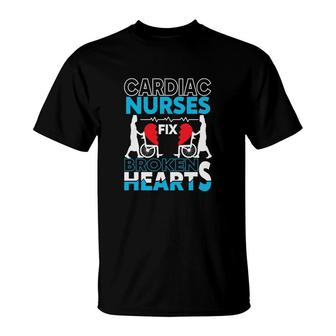 Cardiac Nurses Fix Broken Heart Nurse Graphics New 2022 T-Shirt - Seseable