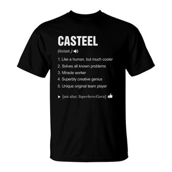 Casteel Name Definition Meaning T-shirt - Thegiftio UK