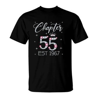 Chapter 55 Est 1967 55Th Birthday Tee Gift For Women Ladies T-Shirt | Mazezy