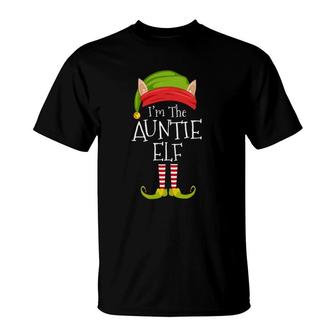 Christmas Family Matching Costume Im The Auntie Elf Xmas T-Shirt | Seseable CA