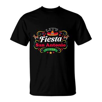 Cinco De Mayo Lets Fiesta Drinking Party San Antonio T-Shirt - Seseable