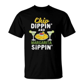 Cinco De Mayo Mexican Fan Chip Dippin And Margarita Sippin T-Shirt - Seseable
