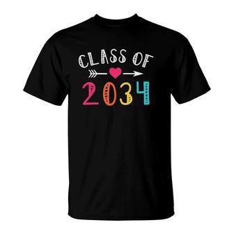 Class Of 2034 Pre-K Graduate Preschool Graduation T-Shirt - Seseable