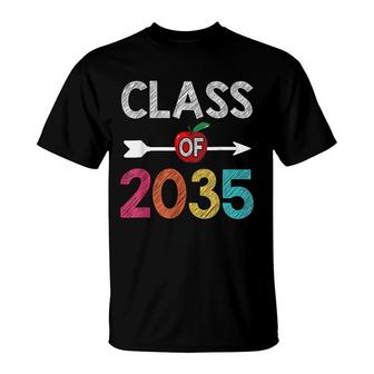 Class Of 2035 Kindergarten Pre-K Grow With Me Graduation T-Shirt - Seseable