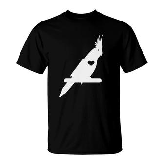 Cockatiel Cockatoo Lutino Parrot Weiro Bird Tiel Quarrion T-Shirt | Mazezy