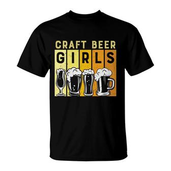 Colorful Design Craft Beer Girls Lovers T-Shirt - Seseable