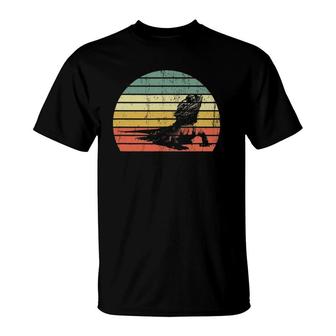 Cool Vintage Retro Sunset Bearded Dragon Graphic T-Shirt | Mazezy