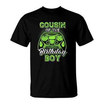 Cousin Of The Birthday Boy Matching Video Game Birthday Design T-Shirt - Seseable