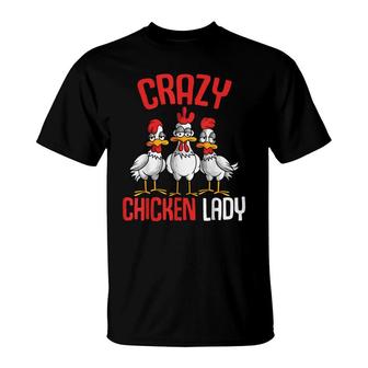 Crazy Chicken Lady Women T-Shirt - Seseable
