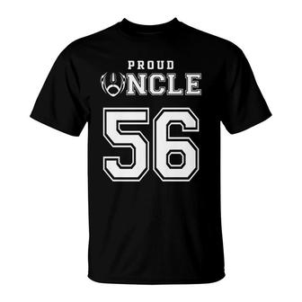 Custom Proud Football Uncle Number 56 Personalized For Men T-Shirt - Seseable