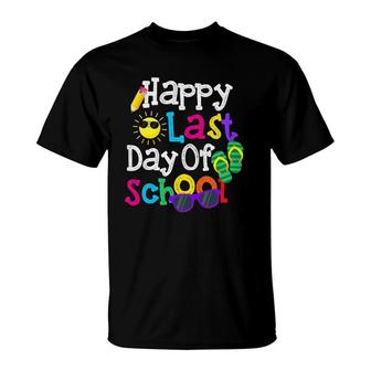 Cute Gift Teacher Boys Girls Kids Happy Last Day Of School T-Shirt | Seseable UK